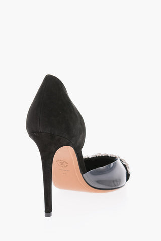 Décolleté D’Orsay ANE in pelle scamosciata con strass 11cm