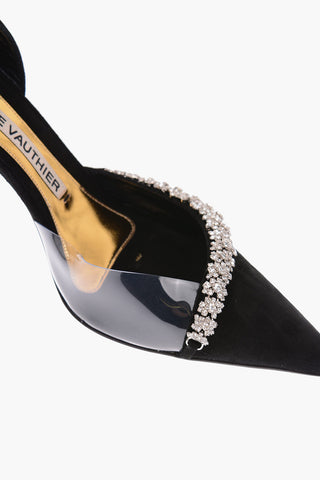 Décolleté D’Orsay ANE in pelle scamosciata con strass 11cm