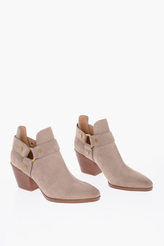 MICHAEL 7cm suede leather KATERINA Point Toe Booties