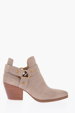 MICHAEL 7cm suede leather KATERINA Point Toe Booties