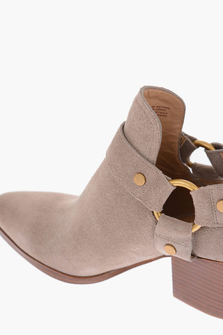 MICHAEL 7cm suede leather KATERINA Point Toe Booties