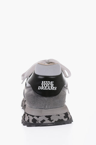 leather and fabric THREEDOME sneakers