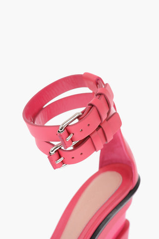 11cm leather Wedge sandals