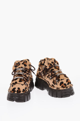 6cm pony cheetah-print Platform sneakers