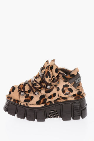 6cm pony cheetah-print Platform sneakers