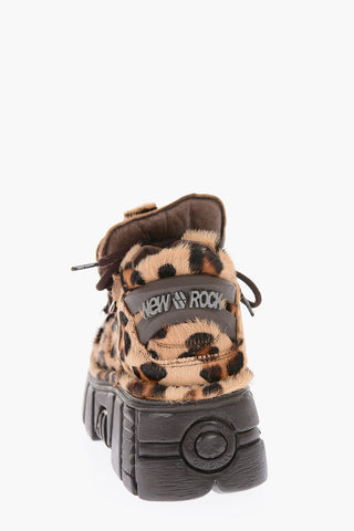 6cm pony cheetah-print Platform sneakers