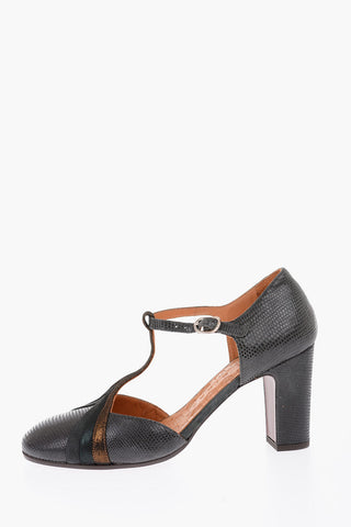 8.5cm leather WALKI T-Strap pumps