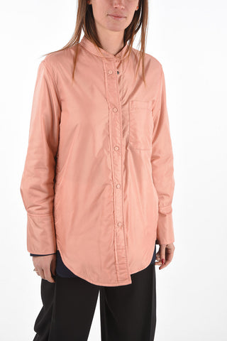 Padded Shirt with Breast-pocket and Snap Buttons 