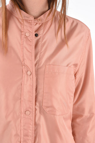Padded Shirt with Breast-pocket and Snap Buttons 