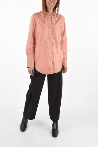 Padded Shirt with Breast-pocket and Snap Buttons 