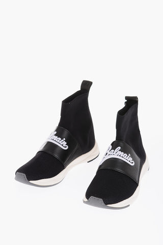 leather and fabric CAMERON sock sneakers