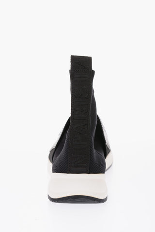 leather and fabric CAMERON sock sneakers