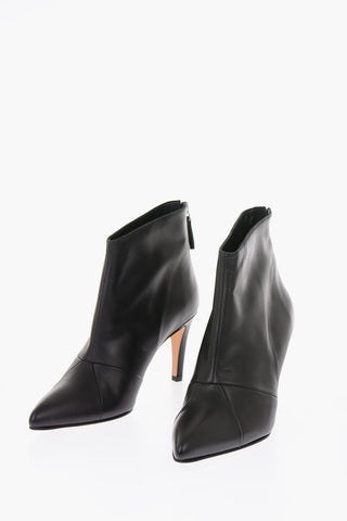 Stivaletti in pelle con tacco 8cm