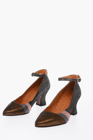 6.5cm leather VODEN Ankle-strap pumps