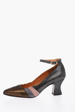 6.5cm leather VODEN Ankle-strap pumps