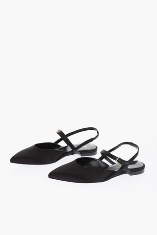 satin Slingback Ballet flats