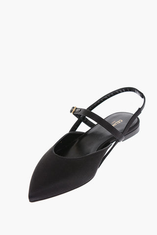 satin Slingback Ballet flats