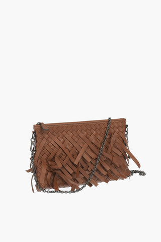 Pochette in Pelle Intrecciata