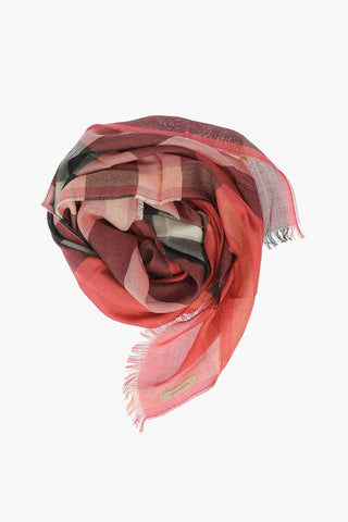Silk and Cashmere Checked Scarf