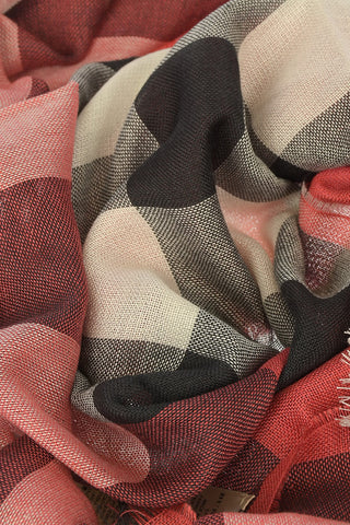 Silk and Cashmere Checked Scarf