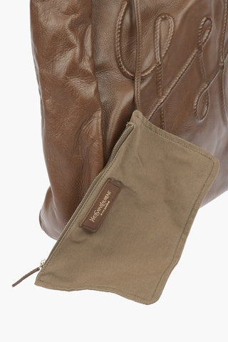 Leather Embroidered Shopping Bag