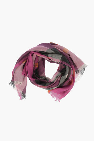 Silk and Cashmere Checked Scarf