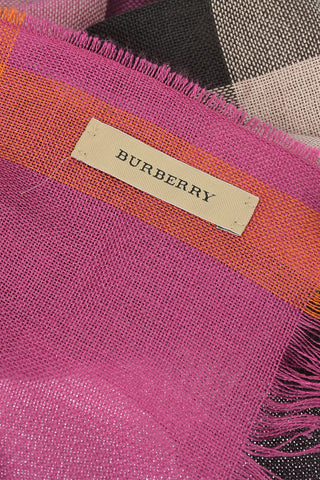 Silk and Cashmere Checked Scarf