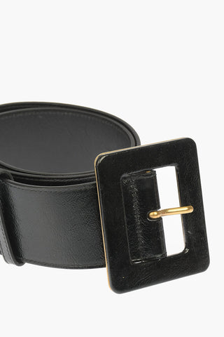 60mm Lacquered Leather Belt
