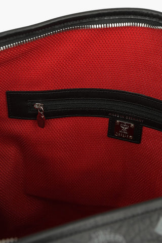 Borsa Shopping Stampata in Pelle