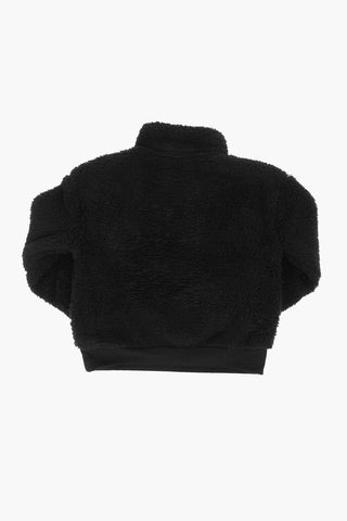 Faux Fur Sweatshirt with Patch