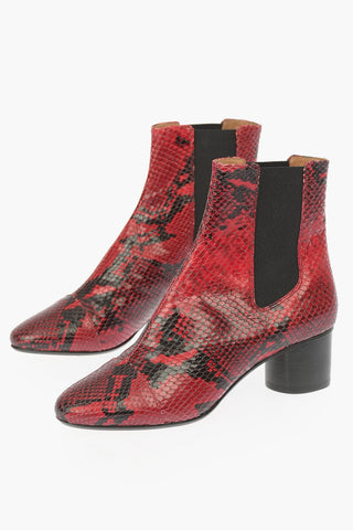 5cm snake print leather DANAE Chelsea boots