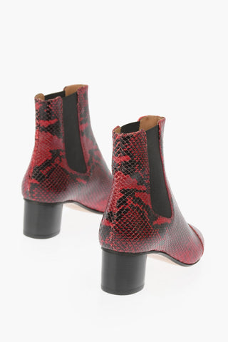 5cm snake print leather DANAE Chelsea boots