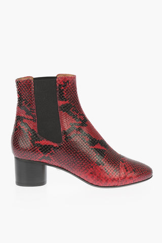 5cm snake print leather DANAE Chelsea boots
