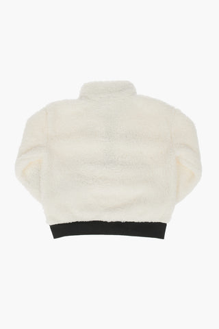 Faux Fur Sweatshirt with Patch