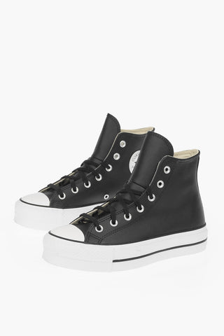 ALL STAR 4cm Leather Sneakers with Platform