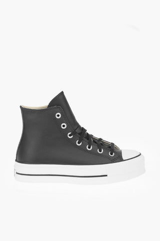 ALL STAR 4cm Leather Sneakers with Platform