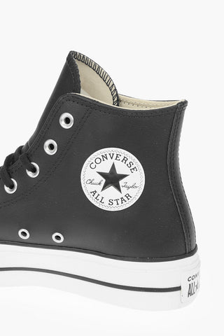 ALL STAR 4cm Leather Sneakers with Platform