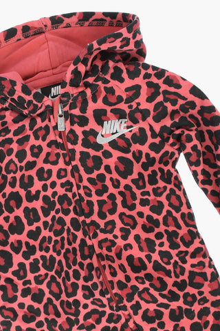 Leopard Print Hooded Romper Suit