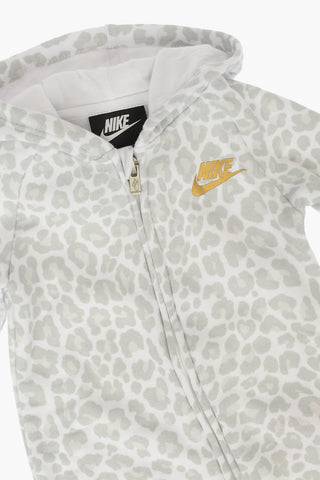 Leopard Printed Hooded Romper Suit