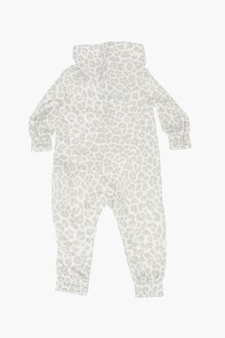 Leopard Printed Hooded Romper Suit