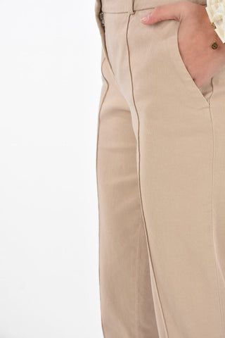 Pantaloni Slim Fit 4 Tasche con Passanti e Chiusura a Scomparsa