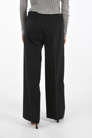 stretch wool GEORGE flared pants