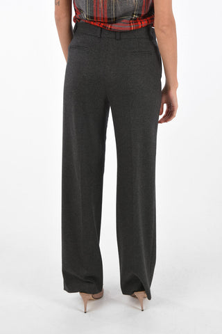 4 Pocket Wide Leg Cashmere Blend Pants
