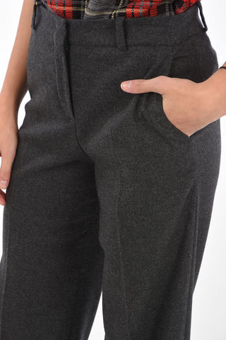 4 Pocket Wide Leg Cashmere Blend Pants