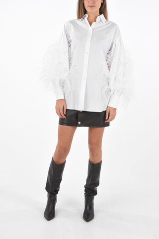Cotton Shirt with Feathered Sleeves