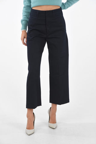 pantalone dritto in cotone stretch