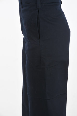 pantalone dritto in cotone stretch
