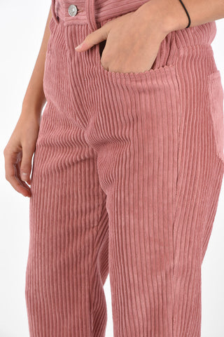 Pantaloni in Velluto a Coste con Passanti e 4 Tasche