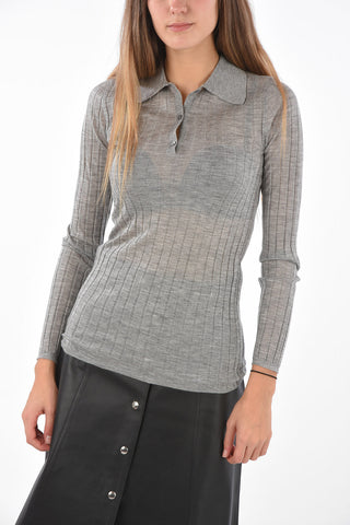 Polo Neck Cashmere and Silk Sweater