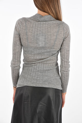 Polo Neck Cashmere and Silk Sweater